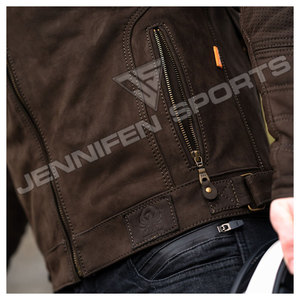 Chaqueta de Motociclista para Hombre, de Cuero Nubuck Genuino, con Protección CE, de Alta Calidad - Product Image 5