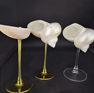 แก้วไวน์เปลือกหอยเวียดนาม แก้วน้ำเปลือกหอยธรรมชาติสำหรับไวน์ ค็อกเทล ของตกแต่งโต๊ะสไตล์ชายฝั่ง - Product Image 3