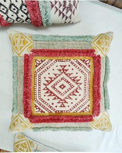 Sophisticated Global-Inspired Decorative <b>Cushion</b> <b>Cover</b> with Rich Multi-Layered Textures - Product Image 4