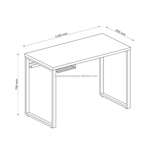 Moderno Rectángulo Metal Escritorio de la computadora ODM/OEM Muebles de oficina con puntos de venta Estilo de diseño de hierro para el hogar Oficina Estudio Hecho Vietnam - Product Image 6