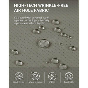 Camisas de Trabajo de Manga Larga para Hombre, Impermeables, con Protección Solar UPF50+, con Bolsillos con Cremallera, de Alta Calidad - Product Image 3