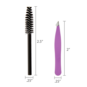 Ensemble de pinces à sourcils à pointe fine en acier inoxydable, kit d'outils de maquillage et de toilettage moderne et durable avec brosse à sourcils - Product Image 4