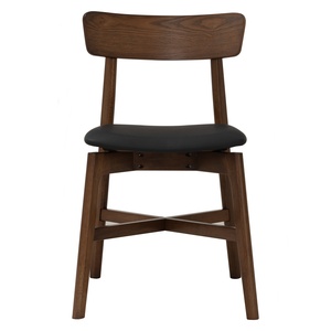 Modern Dining Chair Cocoa <b>Frame</b> Espresso <b>Vinyl</b> Seat for Home Restaurant Hotel Wholesale Supplier - Product Image 2