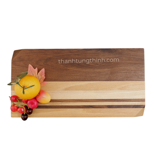 เขียงไม้ทำมือทรงสี่เหลี่ยมผืนผ้าสีม่วงลายเส้นทองสำหรับใช้ในครัว - Product Image 5