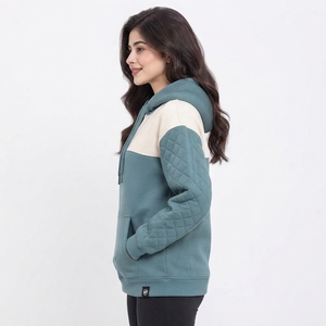 Sudadera con Capucha Personalizada para Mujer, Mezcla de Algodón, Tela Suave al Tacto, Bolsillo Tipo Canguro, Ajuste Cómodo, Sudadera Informal a la Moda, OEM - Product Image 4