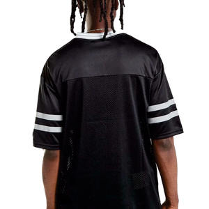 Camisetas de fútbol personalizables en negro para equipos, OEM ODM, impresión bajo demanda, añade logotipo personalizado, nombre personalizado, atletismo FBJ02-24017030 - Product Image 4