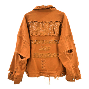 Veste en jean premium pour femme, style Y2K, chic, oversize, courte, vintage, légère, respirante, avec ceinture et boutons, tendance - Product Image 5