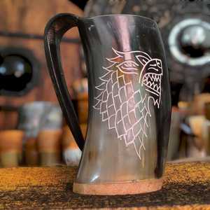 Taza de Cuerno de Primera Calidad, Hecha a Mano, Ecológica, Pulida, de Forma Natural, Moderna y Clásica, Regalo Empresarial - Product Image 1