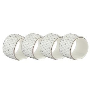 <b>Round</b> Rhinestone Napkin Rings Glam <b>Table</b> Decoration 4.5Cm Width Wedding Durable - Product Image 1