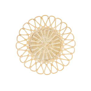 Antique Look Rattan Table Mat Hand-Woven Round <b>Placemat</b> for Traditional Dining Room Decor Rustic Charm Plate - Product Image 2