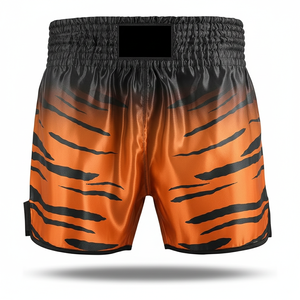Pantalones Cortos de Muay Thai de Alta Calidad con Cintura Elástica Ligera, Pantalones Cortos Deportivos Profesionales para Entrenamiento de Boxeo - Product Image 1