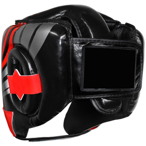 Professional Leather MMA Boxing Helmet Protector Kick Boxing Head Guard for Martial Arts Training Wholesale Sports - Product Image 3