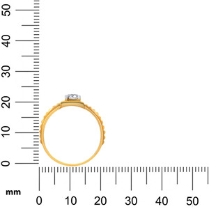 Timeless Glimmer <b>Men</b> Solitaire <b>Ring</b> Luxury Minimalist Round Cut Diamond Solitaire <b>Ring</b> with Ribbed Yellow Gold Shank - Product Image 5