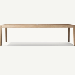 Mesa rectangular de madera de teca con un estilo moderno y sencillo, adecuada para uso en exteriores, de buena calidad y duradera. - Product Image 5