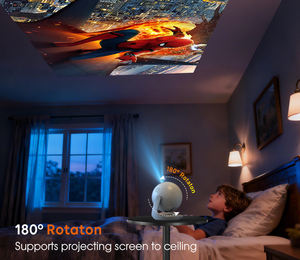 โปรเจ็คเตอร์พกพาสไตล์ O1แอนดรอยด์9แอนดรอยด์720P HD มีไวไฟแบบแบนด์คู่ไฟ LED โฮมเธียเตอร์ - Product Image 5