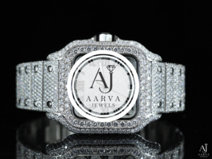 Montre mécanique de luxe avec cadran carré, incrustation de cristaux, bracelet analogique en acier inoxydable de 18 mm, décoration en strass, cadeau - Product Image 3
