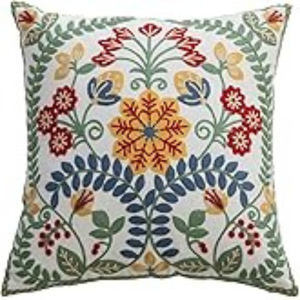 Taies d'oreiller carrées de luxe brodées 100% coton avec fermeture éclair, housses de coussin décoratives pour hôtel et usage domestique - Product Image 2