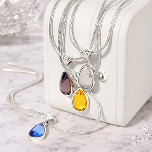 Collar con Colgante de Cuarzo Esmeralda Natural en Forma de Lágrima, Plata de Ley 925, Joyería Minimalista con Piedras Preciosas de Moissanita para Mujer, Venta al por Mayor - Product Image 3