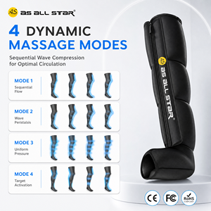 เครื่องนวดเท้าและขาแบบ 4 ช่องพร้อมระบบอัดอากาศ ควบคุมเวลาได้ แรงดัน 60-240 มม.ปรอท ชาร์จผ่าน USB ได้ มาตรฐาน CE แบบกำหนดเองตามสั่ง ยี่ห้อ ALL STAR - Product Image 4