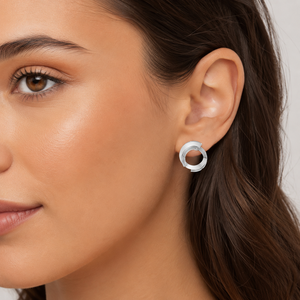 Pendientes Circulares Geométricos Plateados de Lujo para Mujer, Clásicos, Modernos, en Capas, para Fiestas, Joyería de Moda al por Mayor - Product Image 6