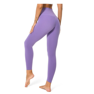 Women's High Waist Lift Yoga <b>Leggings</b> Brushed Seamless Sculpting Stretch <b>with</b> Hidden Waist <b>Pocket</b> Workout Fitness Knitted Pants - Product Image 3