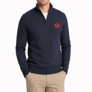 Everyday Fashion Top Men <b>Quarter</b> <b>Zip</b> <b>Sweater</b> Long Sleeve Soft Knit Winter Casual Warm Eco-Friendly Breathable 100% Cotton - Product Image 1