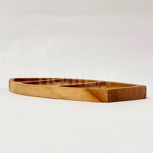 Bandeja de Servir Personalizada, Ecológica, de Madera de Teca Natural, en Forma de Barco, Segura para Alimentos, Sin Pintura ni Barniz, Halal - Product Image 5