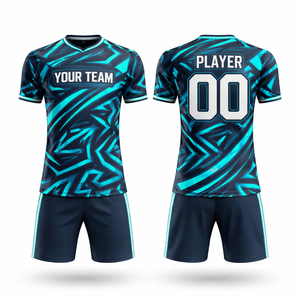 Ensemble de maillots de football tendance pour adultes, manches courtes, imprimé, 100 % polyester, séchage rapide - Product Image 3