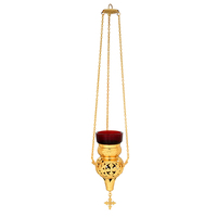 Bougie suspendue à l'huile pour la prière en église |   Lampe de sanctuarium plaquée or – Export Corporation