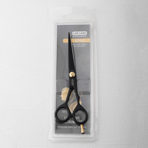 Ciseaux de coiffure professionnels noirs à lame tranchante, ciseaux de barbier en acier inoxydable japonais par Life Care Instrument - Product Image 2