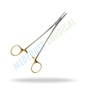 Portaagujas curvo Heaney de 21 cm, instrumento quirúrgico para neurocirugía y columna vertebral, para sutura. - Product Image 3