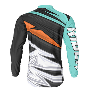 เสื้อเจอร์ซีย์มอเตอร์ไซค์ผู้ชายแบบสั่งทำพิเศษ แขนยาว พิมพ์ลายแบบ Sublimation เสื้อแข่งแห้งเร็ว ระบายอากาศได้ดี ชุดกีฬาขี่มอเตอร์ครอส - Product Image 3