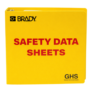 Carpeta SDS Brady GHS de 3 Pulgadas en Inglés para Registros de Seguridad en Laboratorios y Lugares de Trabajo - Product Image 1