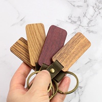 Laser gravierbarer hölzerner Schlüssel bund Leere Schlüssel anhänger Holz Craft Plain Holz Schlüssel ring