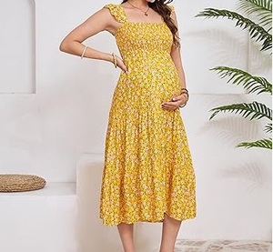 Nouvelle Collection 2026 : Robe de Maternité Imprimée Sans Manches pour Allaitement – Idéale Été et Grossesse - Product Image 5