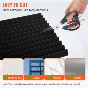 Paneles de Espuma Acústica de Alta Densidad, Paquete de 52, 12 x 12 x 1 Pulgadas, Paneles de Pared Insonorizantes, Resistentes al Fuego, Amortiguadores de Sonido - Product Image 4