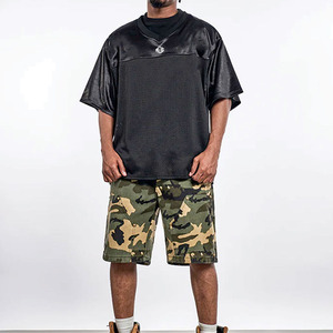 Maillot de football américain unisexe surdimensionné en maille polyester respirante, style streetwear personnalisé, fournisseur OEM en gros - Product Image 2