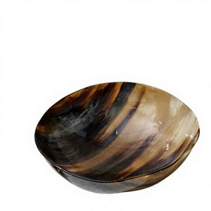 Decorative Eco-Friendly Vintage <b>Serving</b> <b>Bowl</b> Polished Natural OX Buffalo Horn <b>Bowls</b> Event Party Table Decoration Natural Crafts - Product Image 2