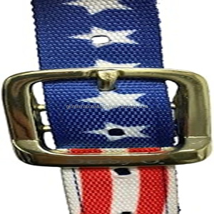 Hermoso diseño patriótico de la bandera americana Correas de nylon Cabestro de caballo de nylon con herrajes de latón Premium ajustables - Product Image 3
