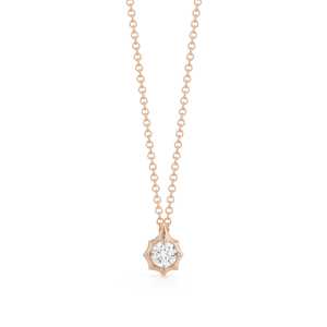Round Cut Lab Grown Diamond Solitaire <b>Pendant</b> Necklace Wholesale 14K 18K <b>Solid</b> <b>Gold</b> Bezel Set Adjustable Chain B2B Factory Price - Product Image 3