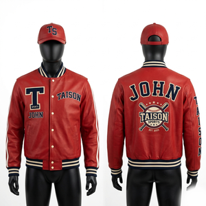 <b>Mens</b> 420 GSM Premium Cowhide Leather <b>Jacket</b> White Navy Panel Design Embossed Printed Custom Logo <b>men's</b> Leather <b>Jacket</b> - Product Image 2