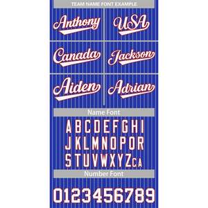 Maillot de baseball à fines rayures personnalisé pour hommes/femmes/chemise boutonnée pour jeunes avec nom et numéro personnalisés imprimés ou cousus - Product Image 1