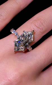 แหวนหมั้นเพชรโมอิสซาไนต์ทองคำแท้ 14K 18K รับรองโดย IGI เครื่องประดับ HPHT ของขวัญสำหรับเจ้าสาว แหวนเพชรจาก Customer Lab - Product Image 5