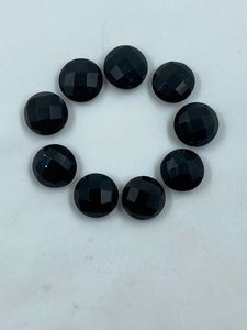 Pierre précieuse en onyx noir, taille ronde, forme ronde, pierre brute, 28,58 carats - Product Image 2