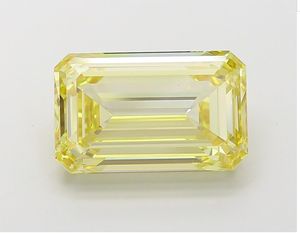 Diamante Cultivado en Laboratorio con Certificación IGI, Corte Esmeralda de 7.00 CT, Color Amarillo Intenso Fantasía, Claridad VVS2, CVD LG 659423037, Joyería ROYAL GEMS - Product Image 2