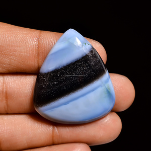 Owhyee <b>Blue</b> <b>Opal</b> Pear Natural Semi Precious Cabochon Healing Handmade Smooth Gemstones Wholesale Price - Product Image 2