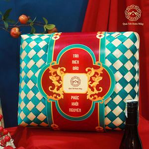 Cesta de Regalo Tejida Naturalmente, Caja de Regalo Rectangular de Bambú, Cesta de Paja a Cuadros, Estuche de Almacenamiento de Presentación Premium con Tapa Plana - Product Image 2