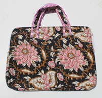 Sac à dos pour ordinateur portable artisanal, écologique, en coton, à motifs floraux, durable et léger