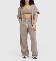 Joggers surdimensionnés personnalisés de qualité supérieure pour femmes, pantalons de survêtement amples en molleton, décontractés, vente en gros, pantalons et jupes pour femmes