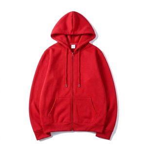 Sudaderas con capucha extragrandes con cremallera para hombre, de algodón transpirable de 350 gramos para invierno, con hombros caídos y bolsillo sólido, de alta calidad. - Product Image 1